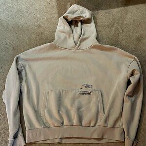 Zara Mens Loose Fit Cropped Hoodie Size Large